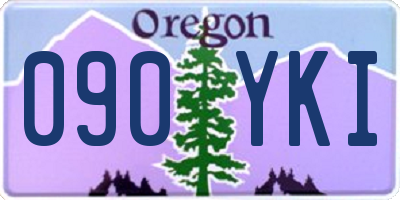 OR license plate 090YKI