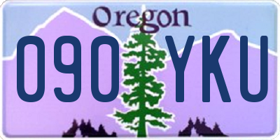 OR license plate 090YKU