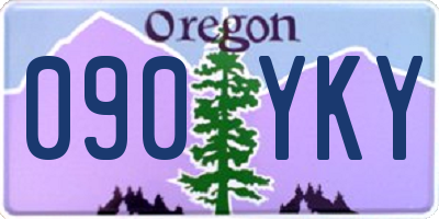 OR license plate 090YKY