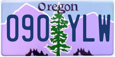 OR license plate 090YLW