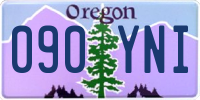 OR license plate 090YNI