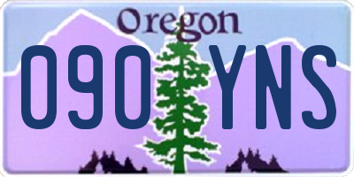 OR license plate 090YNS