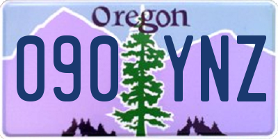 OR license plate 090YNZ