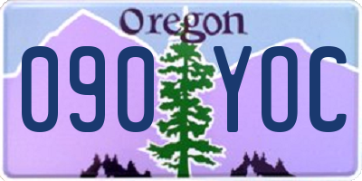 OR license plate 090YOC