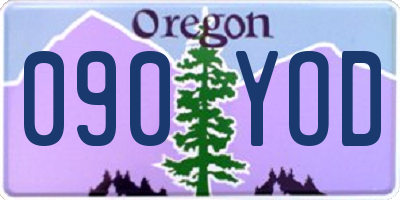 OR license plate 090YOD