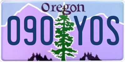 OR license plate 090YOS