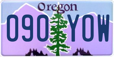 OR license plate 090YOW