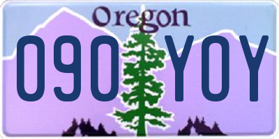OR license plate 090YOY
