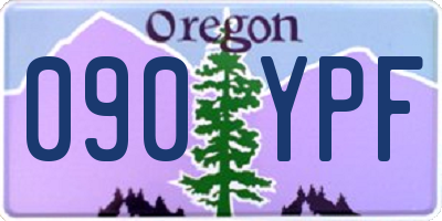 OR license plate 090YPF