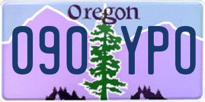 OR license plate 090YPO
