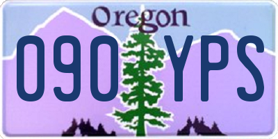 OR license plate 090YPS