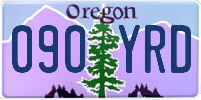 OR license plate 090YRD