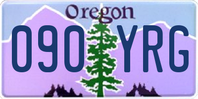 OR license plate 090YRG