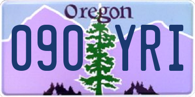 OR license plate 090YRI