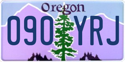OR license plate 090YRJ