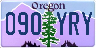 OR license plate 090YRY