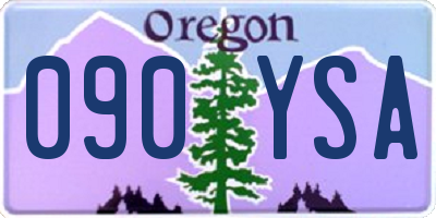 OR license plate 090YSA