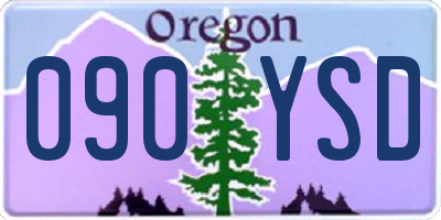 OR license plate 090YSD