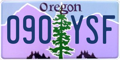 OR license plate 090YSF