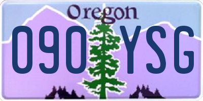 OR license plate 090YSG