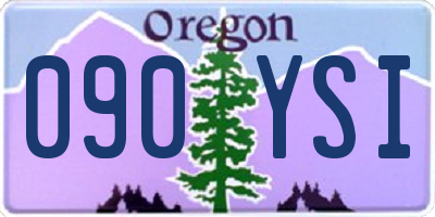 OR license plate 090YSI