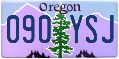 OR license plate 090YSJ