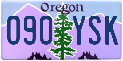 OR license plate 090YSK