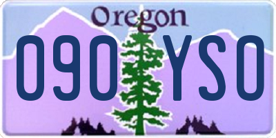 OR license plate 090YSO