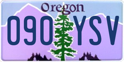 OR license plate 090YSV