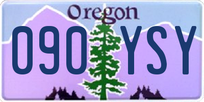 OR license plate 090YSY