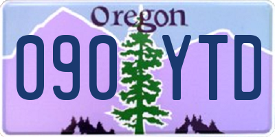 OR license plate 090YTD