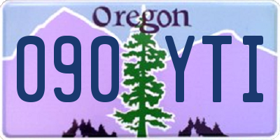 OR license plate 090YTI