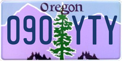OR license plate 090YTY