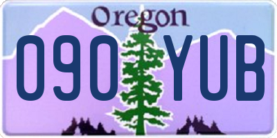 OR license plate 090YUB
