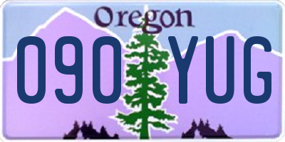 OR license plate 090YUG