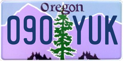 OR license plate 090YUK