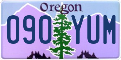 OR license plate 090YUM