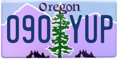 OR license plate 090YUP