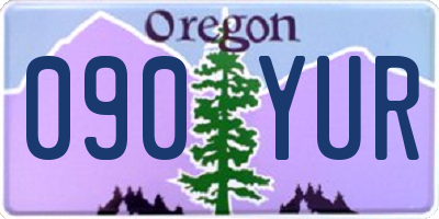 OR license plate 090YUR