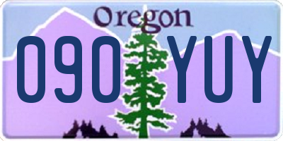 OR license plate 090YUY