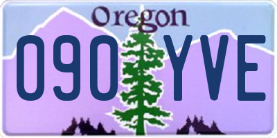 OR license plate 090YVE