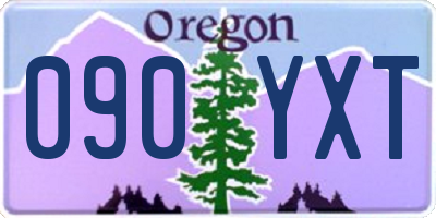 OR license plate 090YXT