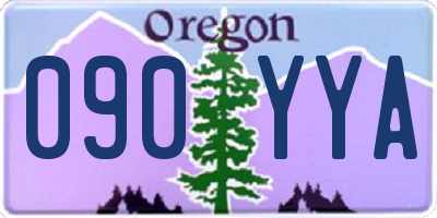 OR license plate 090YYA