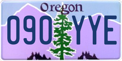 OR license plate 090YYE