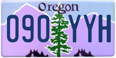 OR license plate 090YYH