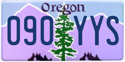 OR license plate 090YYS