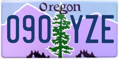 OR license plate 090YZE