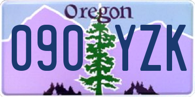 OR license plate 090YZK