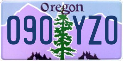 OR license plate 090YZO