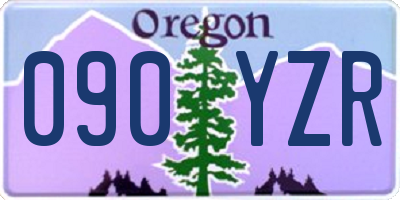 OR license plate 090YZR
